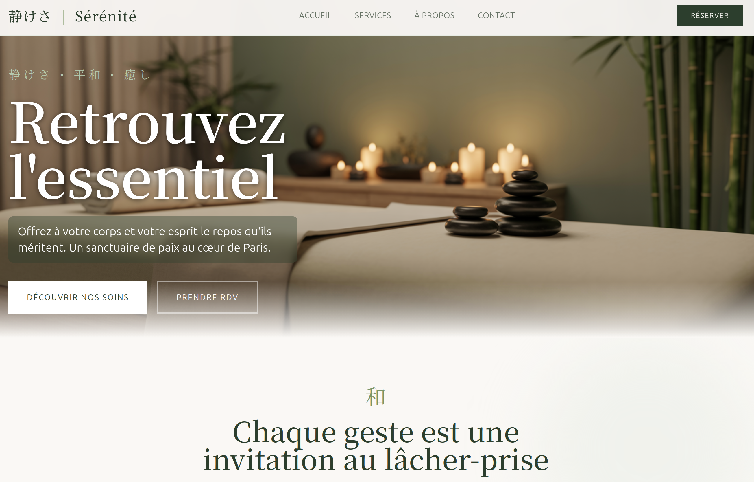 Salon de Massage – Réservation Fluide & Moderne